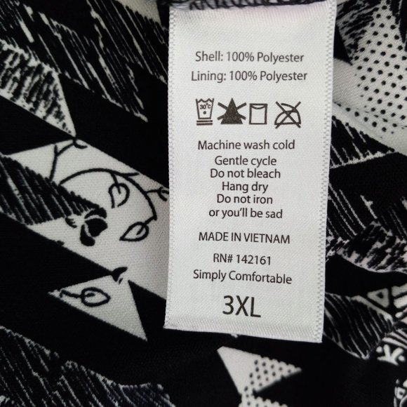 Lularoe Black & White Layered Skirt Women's Size 3XL GUC - Picture 6 of 6